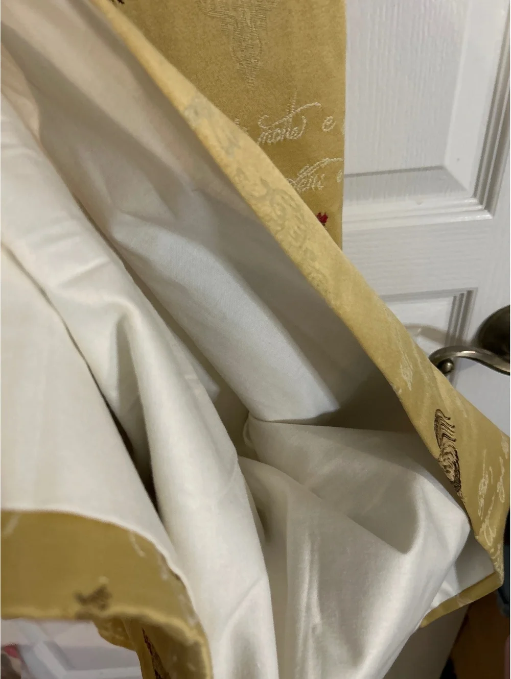Yellow Rooster Patterned curtain Fully Lined White 25